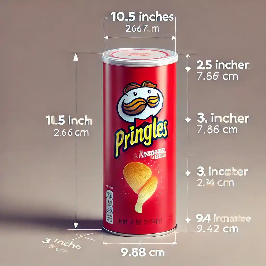 DIMENSIONS OF PRINGLES CAN