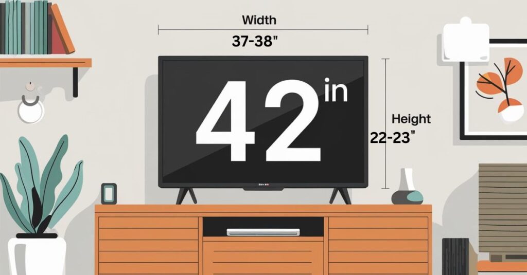 42 inch tv dimensions