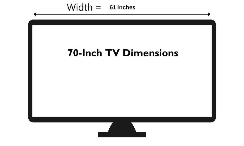 Width of 70 inch tv