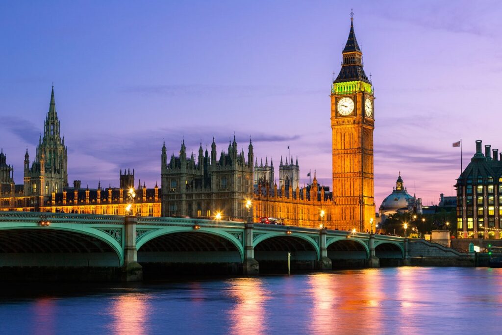 Big Ben Tower height close to 100 meters