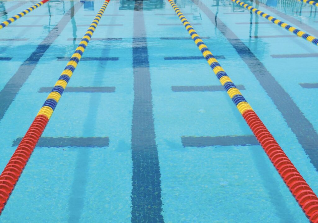 100 square meter area compared to one lane in an Olympic swimming pool