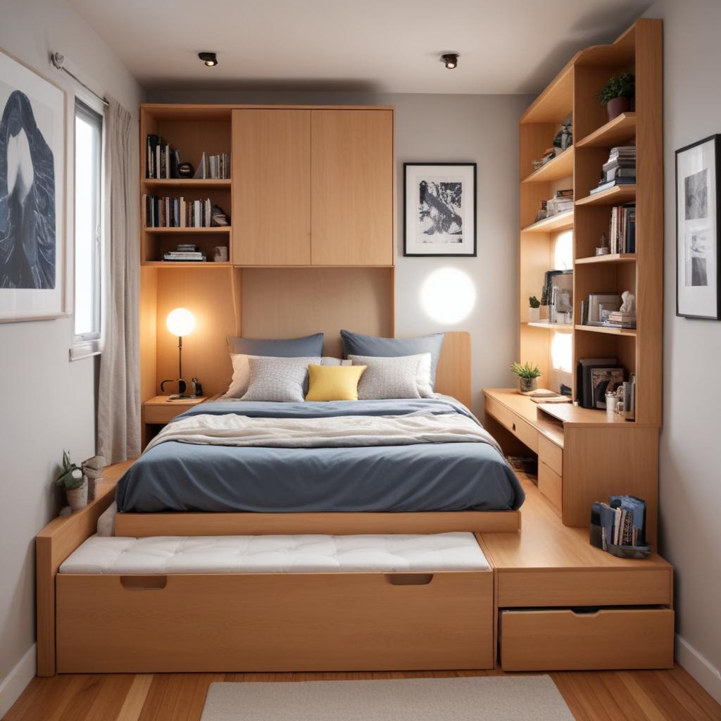 A Compact Bedroom in 100 Square Feet