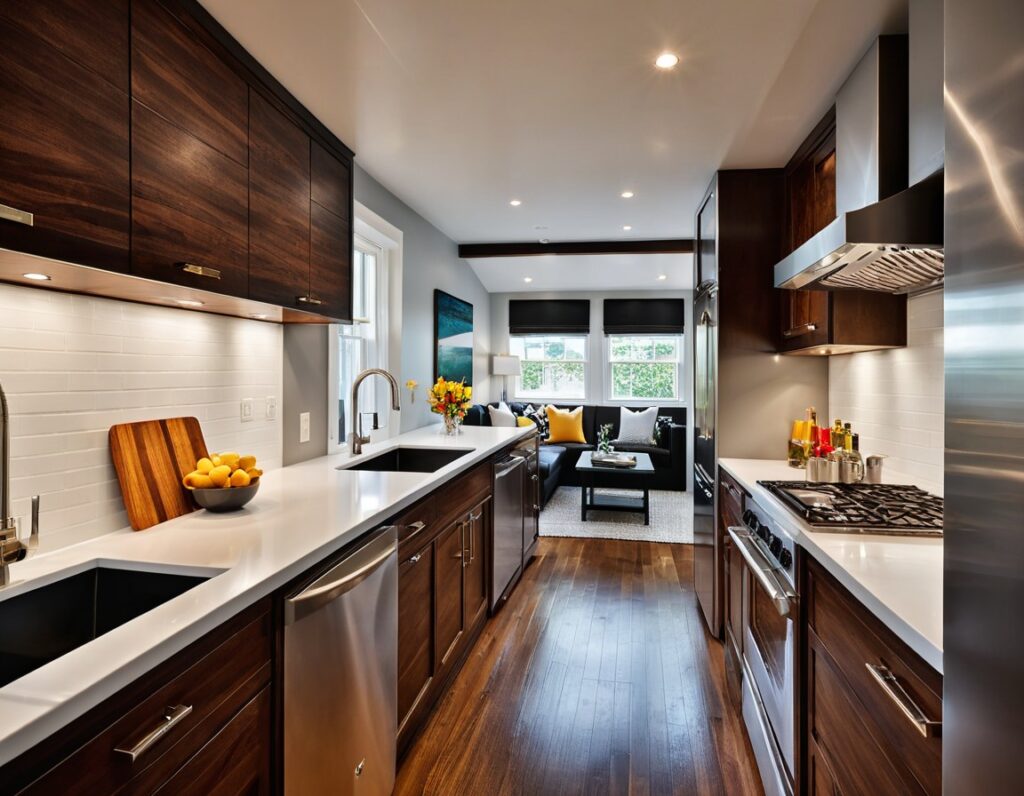 A 100 Square Feet Galley Kitchen