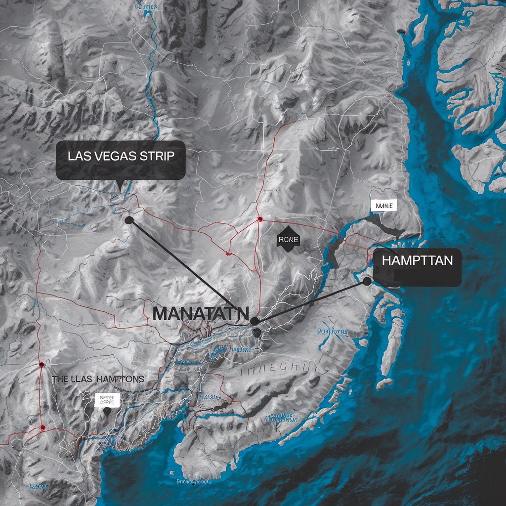 Distance between Manhattan and the Hamptons, visualized.