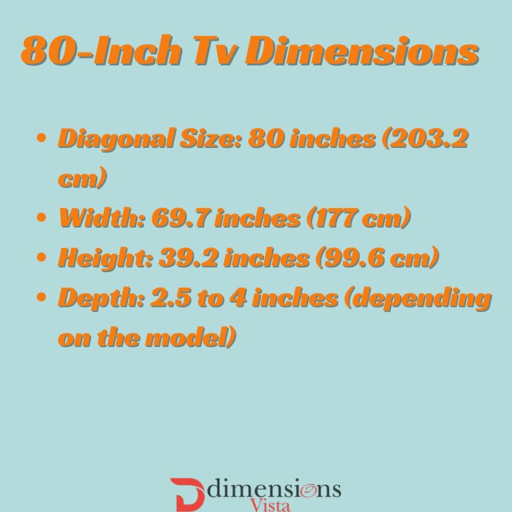 80 INCH TV DIMENSIONS